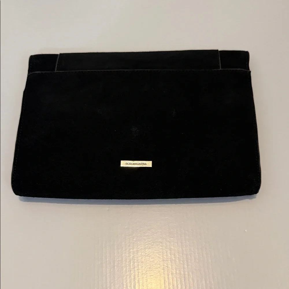 BCBGMaxAzria Black Clutch with Silver Accents